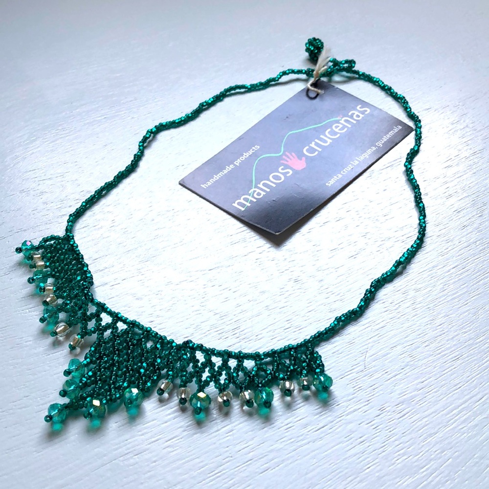 Handmade Beaded Guatemalan Necklace | Adjustable Length NWT